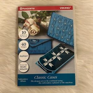 Husqvarna Viking Machine Embroidery Album Pattern Classic Cases Disk CD #273